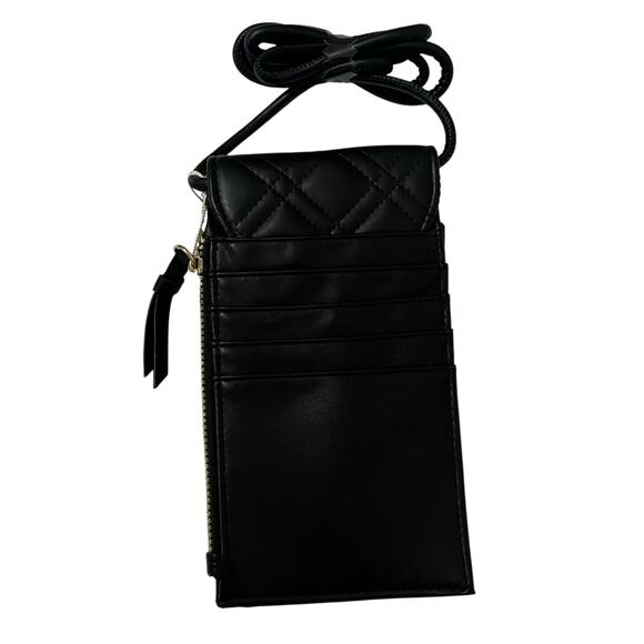 Primark Crossbody Wallet Phone Holder Purse Black Work Travel Chic Classic NWT - Picture 2 of 6